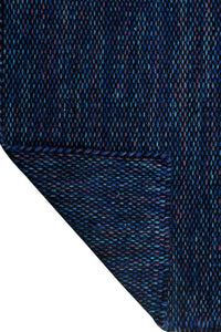 BLUE SOLID HAND WOVEN DHURRIE by Imperial Knots - Image 4