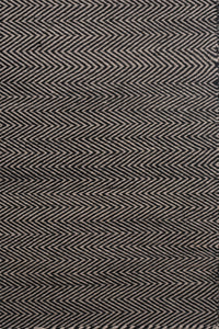 BLACK AND GREY CHEVRON HAND WOVEN DHURRIE by Imperial Knots - Image 3
