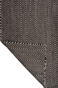 BLACK AND GREY CHEVRON HAND WOVEN DHURRIE by Imperial Knots - Image 4