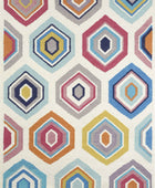 MULTICOLOR GEOMETRIC HAND WOVEN DHURRIE
