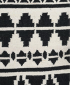 BLACK AND WHITE TRIBAL HAND WOVEN DHURRIE