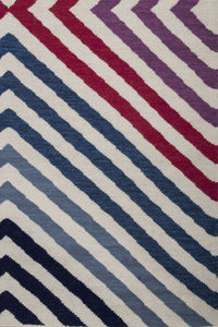 MULTICOLOR GEOMETRIC HAND WOVEN DHURRIE by Imperial Knots - Image 3
