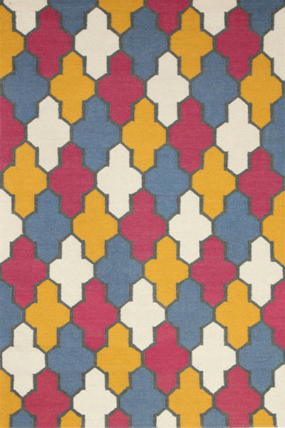 MULTICOLOR MOROCCAN HAND WOVEN DHURRIE