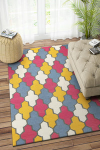 MULTICOLOR MOROCCAN HAND WOVEN DHURRIE by Imperial Knots - Image 2