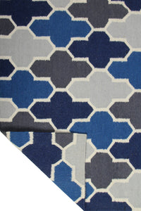 MULTICOLOR MOROCCAN HAND WOVEN DHURRIE by Imperial Knots - Image 4