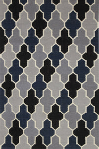 Multicolor moroccan hand woven dhurrie wool hand-woven rug for bedroom