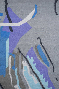 MULTICOLOR GREY KILIM HAND WOVEN DHURRIE by Imperial Knots - Image 3