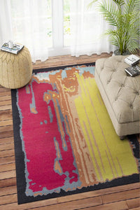 MULTICOLOR HERRINGBONE HAND WOVEN DHURRIE by Imperial Knots - Image 2