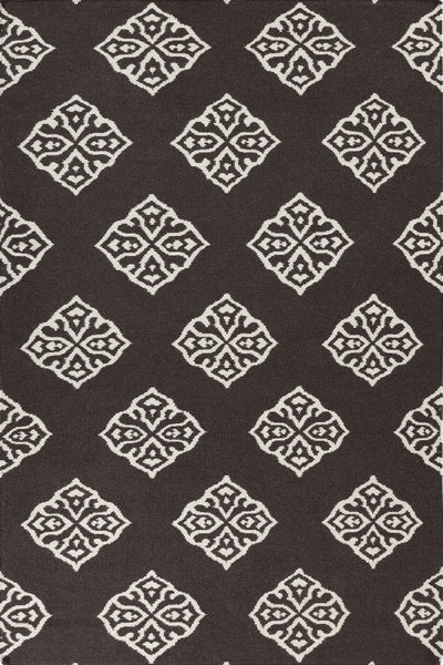 GREY IVORY KILIM HAND WOVEN DHURRIE
