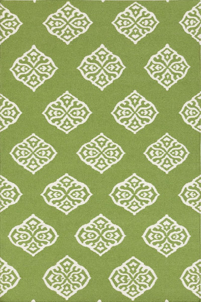 GREEN IVORY KILIM HAND WOVEN DHURRIE