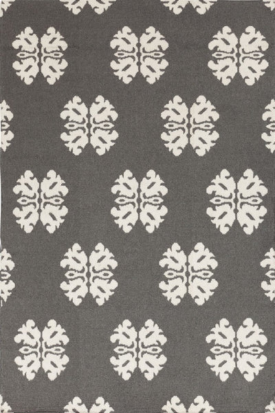 GREY IVORY KILIM HAND WOVEN DHURRIE