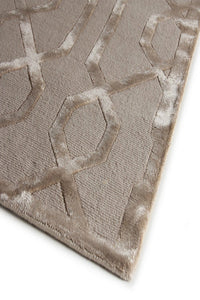 GREY GEOMETRIC HAND KNOTTED CARPET by Imperial Knots - Image 2