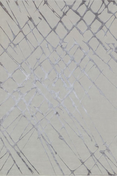 GREY MODERN HAND KNOTTED CARPET