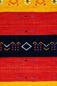 RED MULTICOLOR TRADITIONAL HAND KNOTTED CARPET by Imperial Knots - Image 3