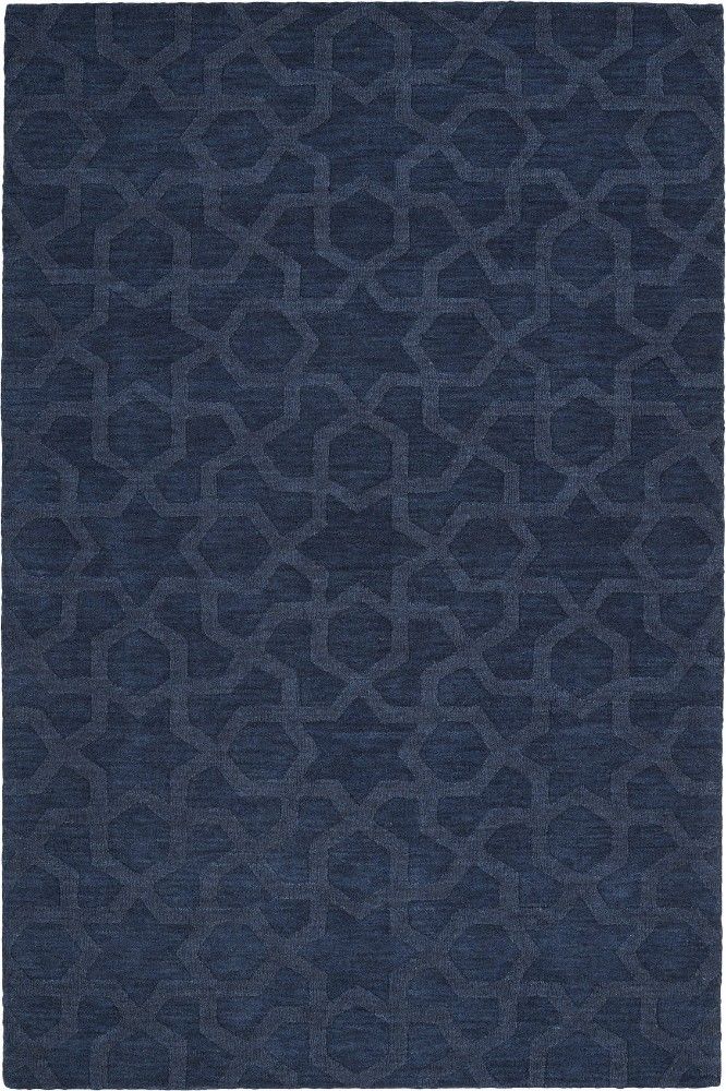 BLUE GEOMETRIC HAND KNOTTED CARPET