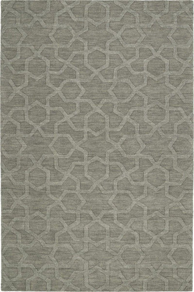 GREY GEOMETRIC HAND KNOTTED CARPET