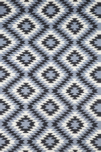 GREY AZTEC HAND WOVEN KILIM DHURRIE by Imperial Knots - Image 1