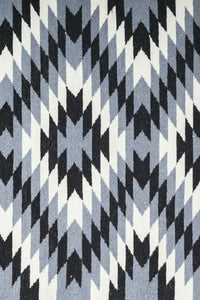 GREY AZTEC HAND WOVEN KILIM DHURRIE by Imperial Knots - Image 2