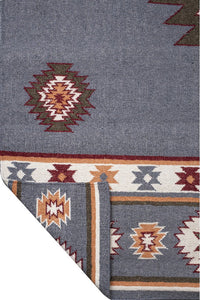 GREY AZTEC KILIM HAND WOVEN DHURRIE by Imperial Knots - Image 4