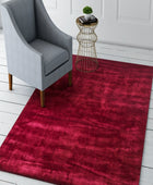 RED SOLID HAND KNOTTED CARPET - Imperial Knots