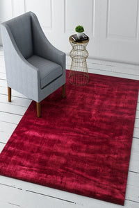 RED SOLID HAND KNOTTED CARPET by Imperial Knots - Image 2