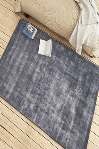 GREY SOLID HAND KNOTTED CARPET by Imperial Knots - Image 2
