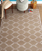BROWN TRELLIS HAND TUFTED CARPET - Imperial Knots