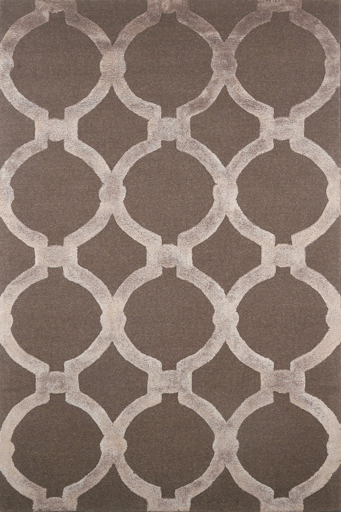 BROWN LINKS HAND TUFTED CARPET