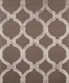 BROWN LINKS HAND TUFTED CARPET