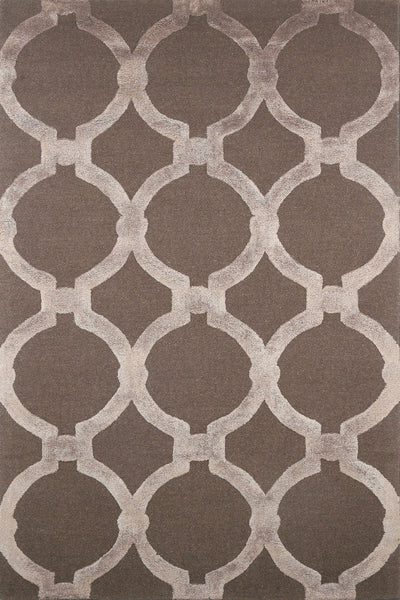 BROWN LINKS HAND TUFTED CARPET