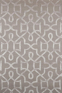 GREY TRELLIS HAND TUFTED CARPET by Imperial Knots - Image 1