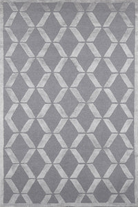 GREY TRELLIS HAND TUFTED CARPET by Imperial Knots - Image 1
