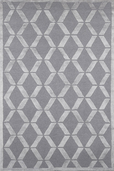 GREY TRELLIS HAND TUFTED CARPET