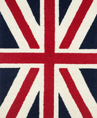 RED UNION JACK HAND TUFTED CARPET
