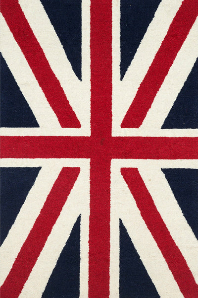 RED UNION JACK HAND TUFTED CARPET