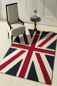 RED UNION JACK HAND TUFTED CARPET by Imperial Knots - Image 2