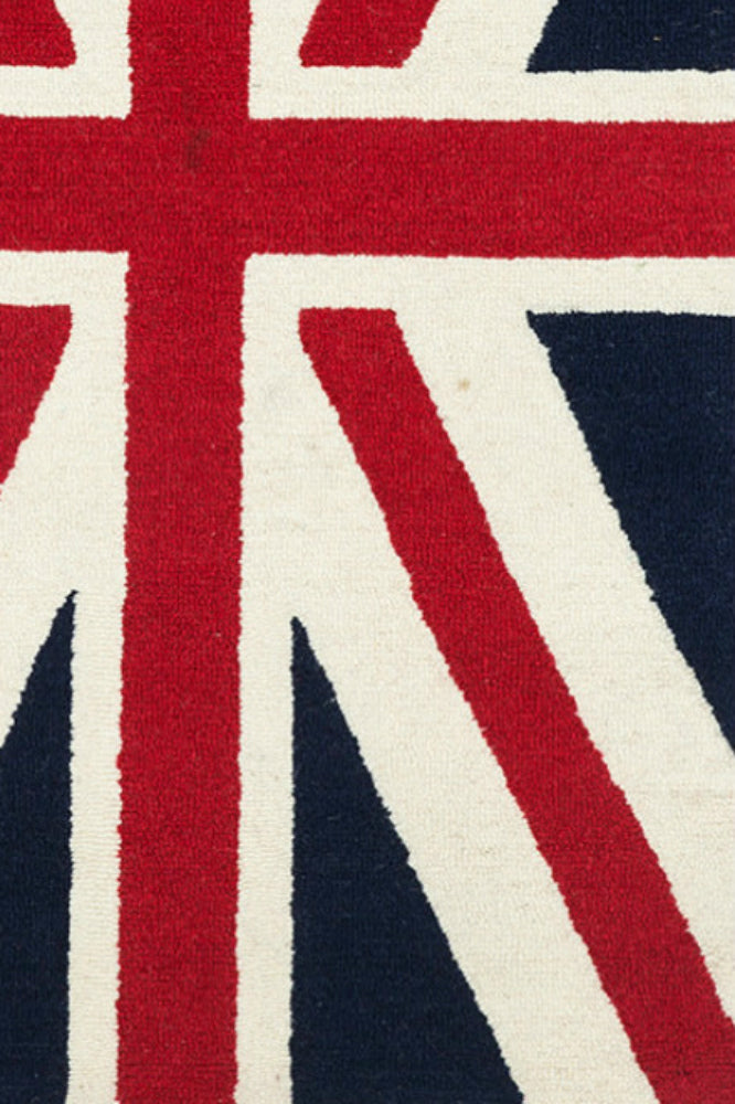 RED UNION JACK HAND TUFTED CARPET