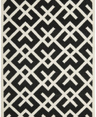 BLACK AND WHITE LINKS HAND WOVEN DHURRIE - Imperial Knots