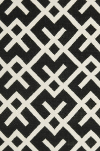 BLACK AND WHITE LINKS HAND WOVEN DHURRIE by Imperial Knots - Image 3