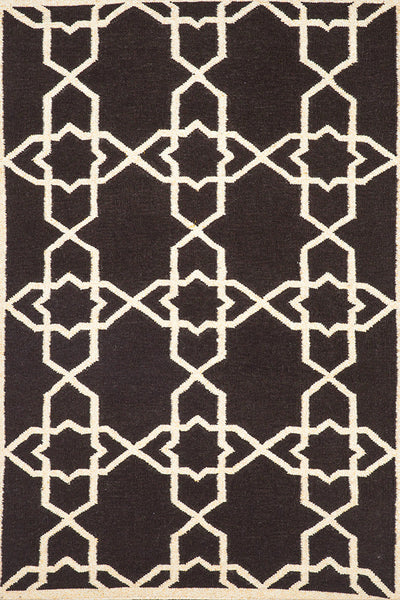 BROWN TRELLIS HAND WOVEN DHURRIE
