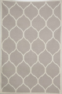 GREY MOROCCAN HAND WOVEN DHURRIE by Imperial Knots - Image 1