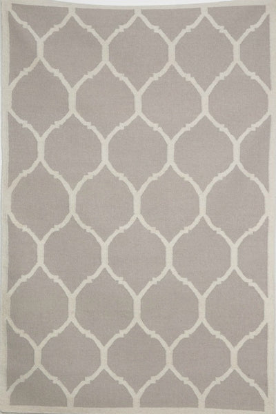 GREY MOROCCAN HAND WOVEN DHURRIE