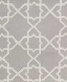 GREY LATTICE HANDWOVEN DHURRIE - Imperial Knots