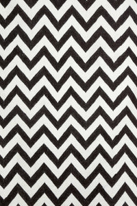 BLACK IVORY CHEVRON HAND WOVEN DHURRIE by Imperial Knots - Image 2