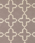 GREY TRELLIS HAND WOVEN DHURRIE - Imperial Knots