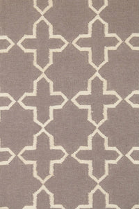GREY TRELLIS HAND WOVEN DHURRIE by Imperial Knots - Image 2