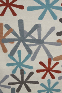 MULTICOLOR FLORAL HAND WOVEN DHURRIE by Imperial Knots - Image 2