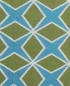 GREEN TRELLIS HAND WOVEN DHURRIE - Imperial Knots