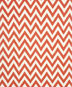 RED AND WHITE CHEVRON HAND WOVEN DHURRIE