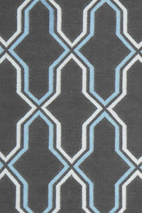 BLACK AND WHITE MOROCCAN HAND WOVEN DHURRIE by Imperial Knots - Image 2